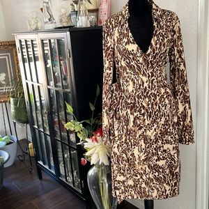 Leopard Print Wrap Dress